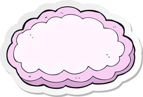 sticker of a cartoon decorative cloud vector
