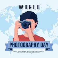 concepto del día mundial de la fotografía vector