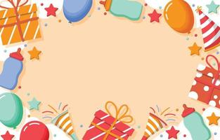 Flat Style Bornday Background vector