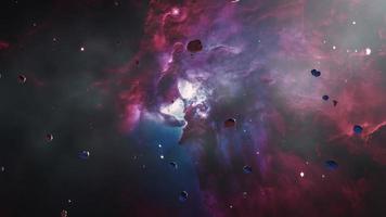 Galaxy space exploration  rock scence at Lagoon Nebula video