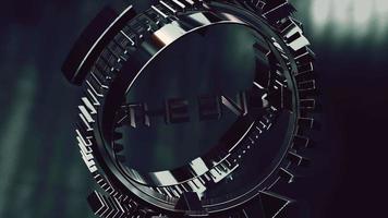 The End 3D Cinematic Title Abstract Hi-Technology background video