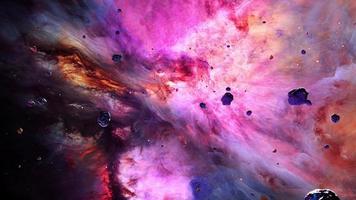 Galaxy space exploration at The Orion Nebula video