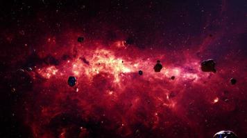 exploração espacial da galáxia no lugar empoeirado da via láctea video
