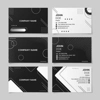 Monochrome Business Card Collection vector