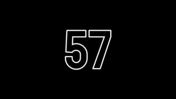 Countdown-Nummer 60 Sekunden schwarzer Hintergrund video
