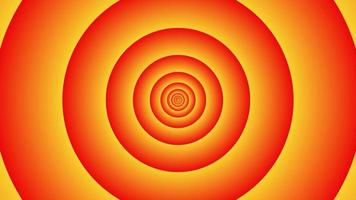 geanimeerde cirkel looping achtergrondverloop oranje kleur video