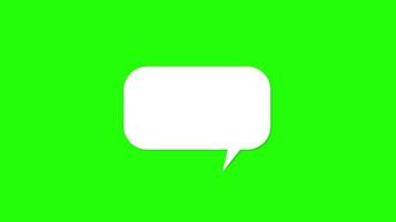 Animations-Chat-Cartoon-Symbol auf grünem Bildschirm. Setzen Sie Ihre Worte in die Form video