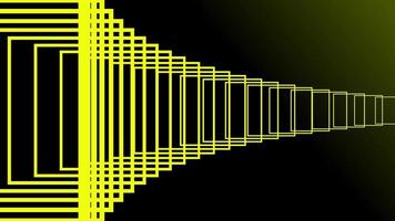 animação em loop infinito túnel amarelo brilhante - animação de fundo de movimento de loop sem costura video