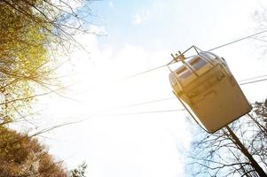 Cableway Punkva Caves to upper viewing point of Macocha Abyss, Moravian Karst, Czech Republic. photo