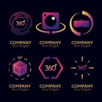 360 Logo Set vector