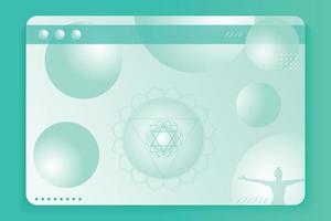 3D geometric web UI landing page free vector illustration concept for wellness and spa business