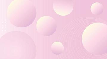 Abstract 3D pastel gradient wallpaper and banner free vector with geometric shapes