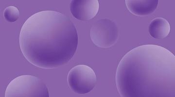 Abstract 3D purple spheres geometric gradient wallpaper and banner free vector template