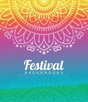 Luxury Colorful Mandala Festival Background Vector Template Free