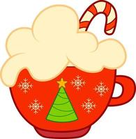 Christmas cartoons clip art. Cup clipart vector