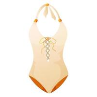 Onepiece womens swimsuit for the beach. vector