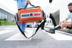 First aid bag, For the medical team who perform first aid in accidents photo