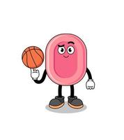 soap illustration as a basketball player vector