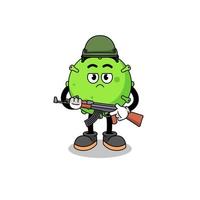 Cartoon of virus soldier vector