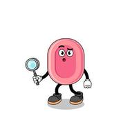 Mascot of soap searching vector