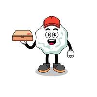chewing gum illustration as a pizza deliveryman vector