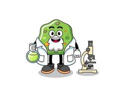 Mascot of puke as a scientist vector