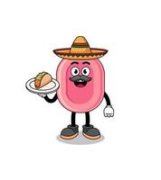 Character cartoon of soap as a mexican chef vector