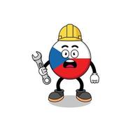 Character Illustration of czech republic with 404 error vector