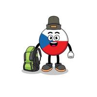Illustration of czech republic mascot as a hiker vector