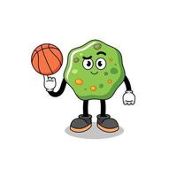 puke illustration as a basketball player vector