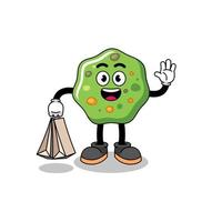 Cartoon of puke shopping vector