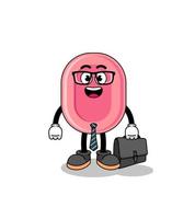 soap mascot as a businessman vector