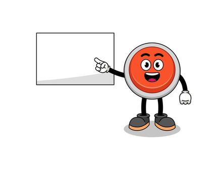 emergency button illustration doing a presentation vector