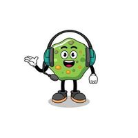 Mascot Illustration of puke as a customer services vector