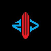 ZWJ letter logo creative design with vector graphic