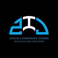 ZIJ letter logo creative design with vector graphic