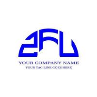 ZFU letter logo creative design with vector graphic