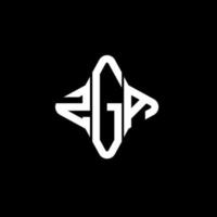 ZGA letter logo creative design with vector graphic