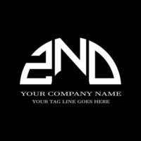 ZND letter logo creative design with vector graphic