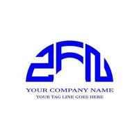 diseño creativo del logotipo de la letra zfn con gráfico vectorial vector