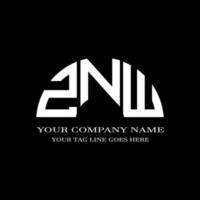 ZNW letter logo creative design with vector graphic