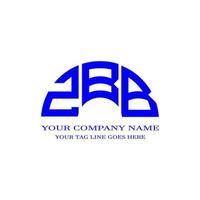 diseño creativo del logotipo de la letra zbb con gráfico vectorial vector