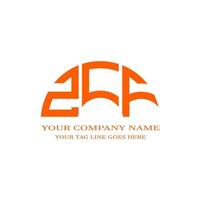 ZCF letter logo creative design with vector graphic