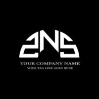 ZNS letter logo creative design with vector graphic