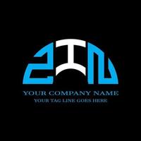 ZIN letter logo creative design with vector graphic
