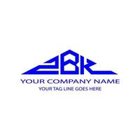 ZBK letter logo creative design with vector graphic