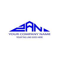 ZAN letter logo creative design with vector graphic