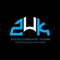 ZUK letter logo creative design with vector graphic