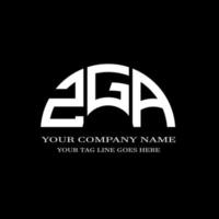ZGA letter logo creative design with vector graphic