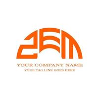 ZEM letter logo creative design with vector graphic